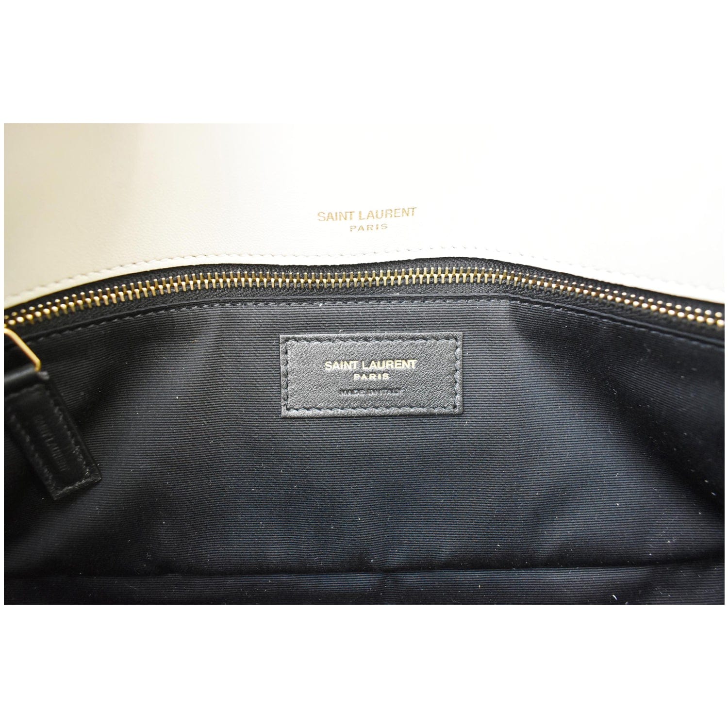 【Yves Saint Laurent】Leather Shoulder Bag Yves Saint Laurent YSL Logo Stitch Leather Shoulder bag Black