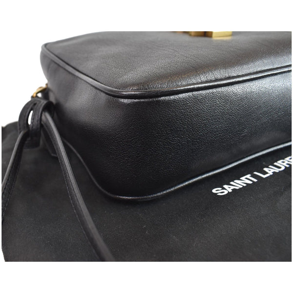 YVES SAINT LAURENT Lou Camera Monogram Leather Shoulder Bag Black