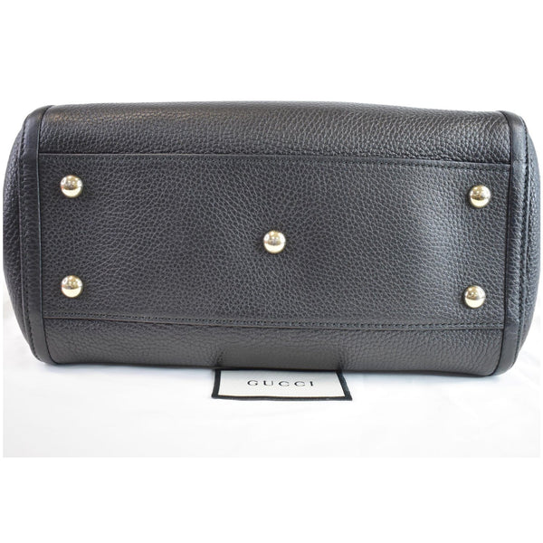 GUCCI Soho Small Pebbled Leather Shoulder Bag Black 336751