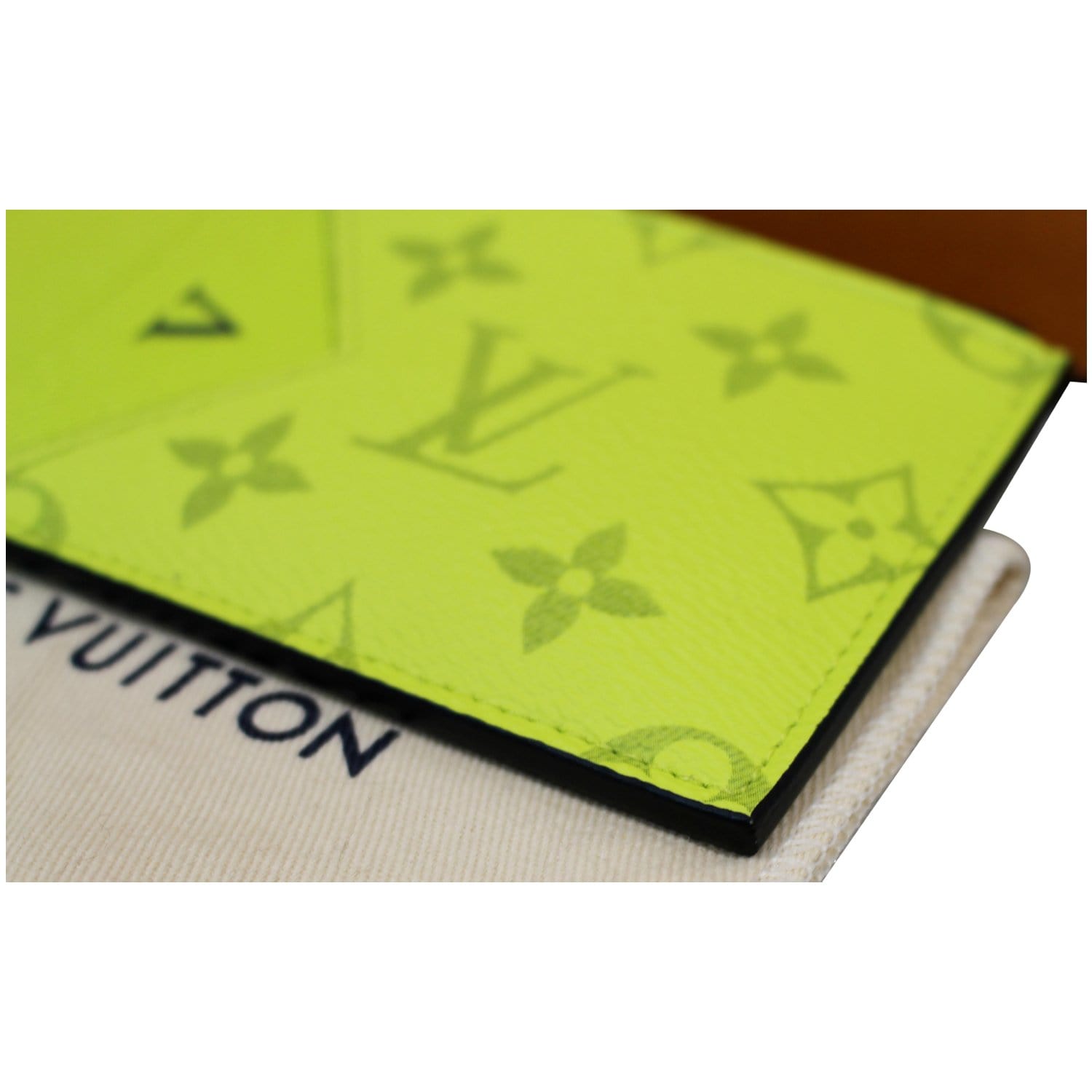 Louis Vuitton Coin Card Holder Neon Yellow in Monogram Coated
