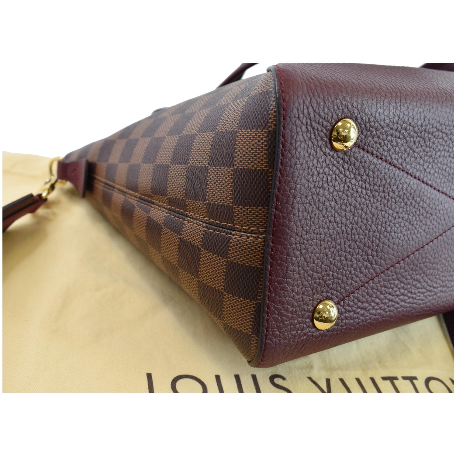 Louis Vuitton Hyde Park Damier Ebene Shoulder Bag Brown