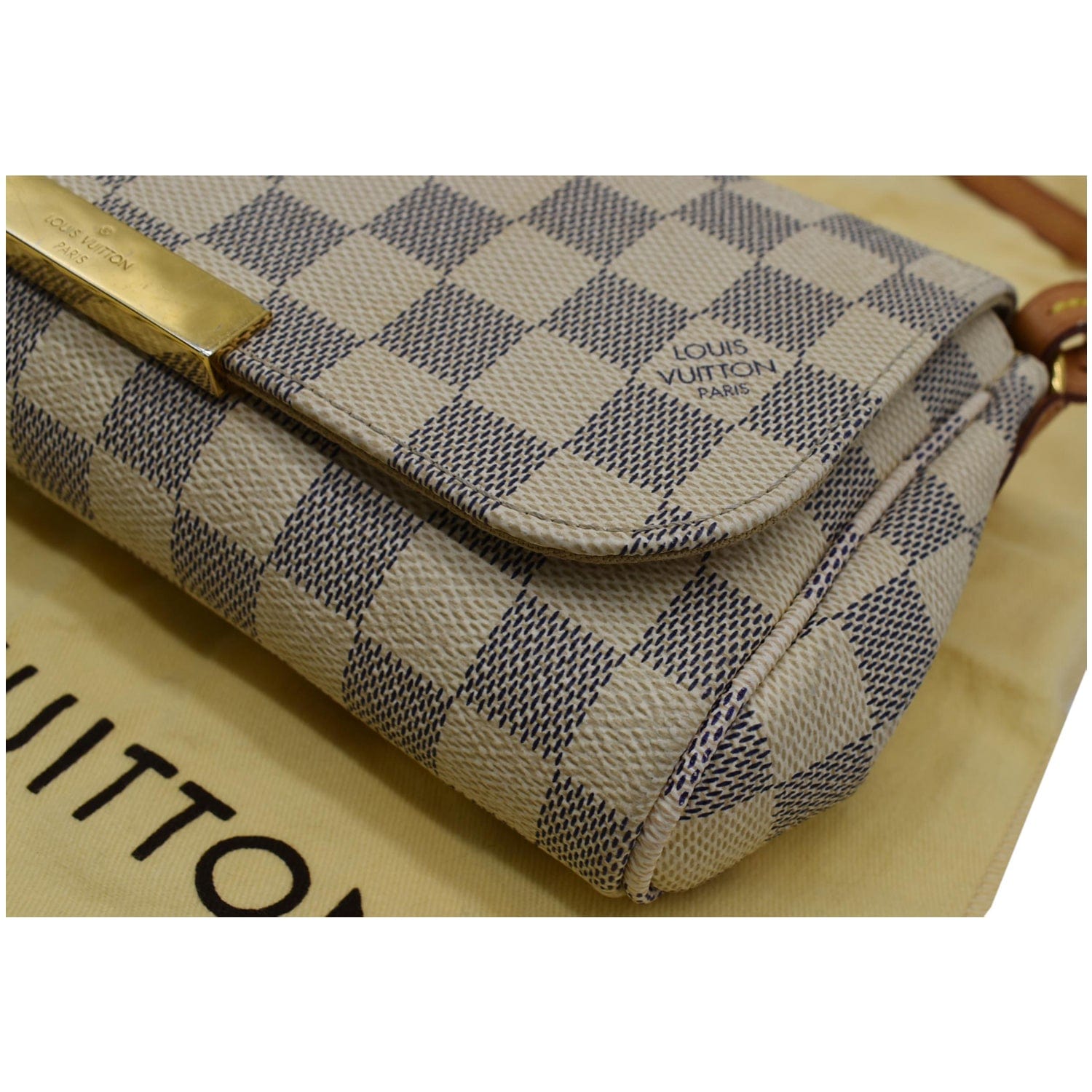 Louis Vuitton Damier Azur Canvas Favorite MM Bag For Sale at