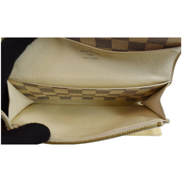 LOUIS VUITTON Emilie Damier Azur Wallet White