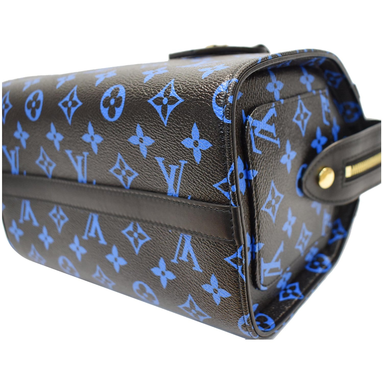 Louis Vuitton 2015 Pre-owned Speedy  mm Shoulder Bag - black;blue
