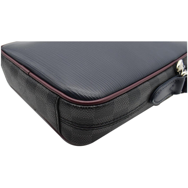 LOUIS VUITTON Danube PM Slim Damier Graphite Epi Pochette Crossbody Bag Blue - Final Sale