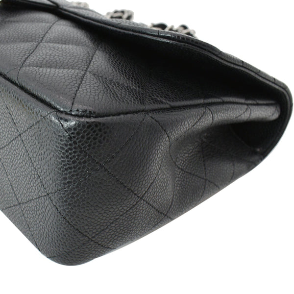 CHANEL Jumbo Classic Single Flap Caviar Leather Shoulder Bag Black
