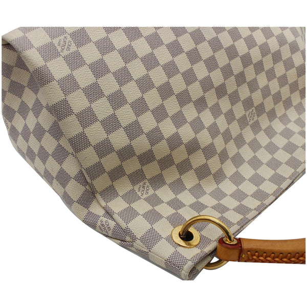 LOUIS VUITTON Artsy MM Damier Azur Shoulder Bag White