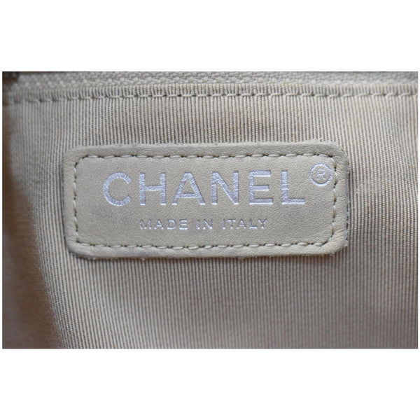 CHANEL Soft CC Shopping Leather Tote Shoulder Bag Blue