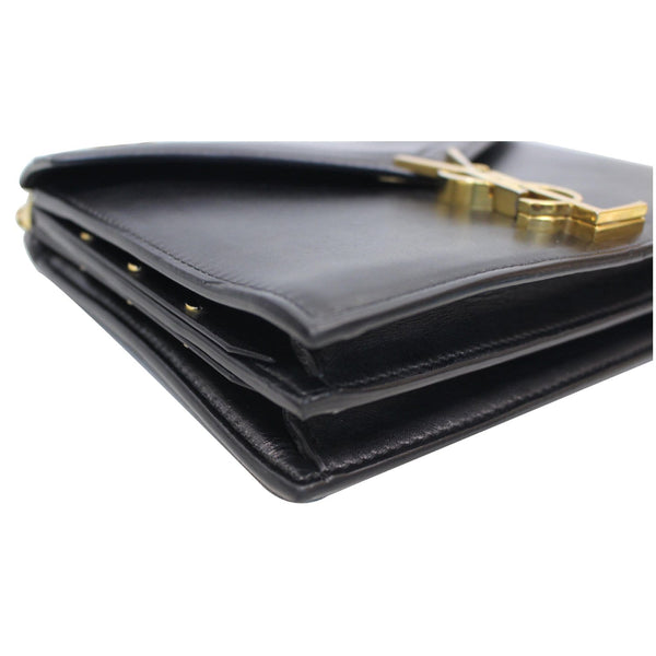 YVES SAINT LAURENT Cassandra Medium Monogram Clasp Shoulder Bag Black