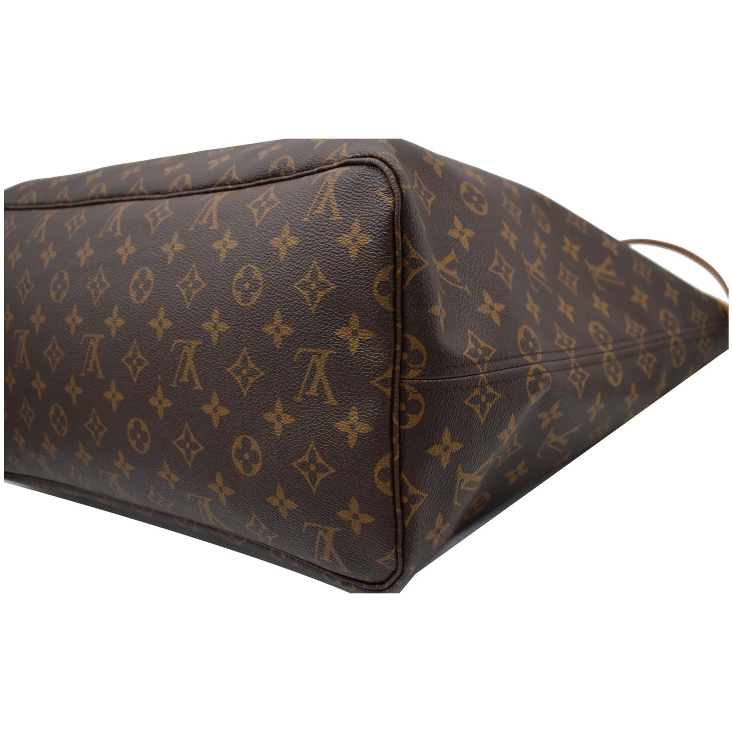 Neverfull cloth tote Louis Vuitton Brown in Cloth - 30860729