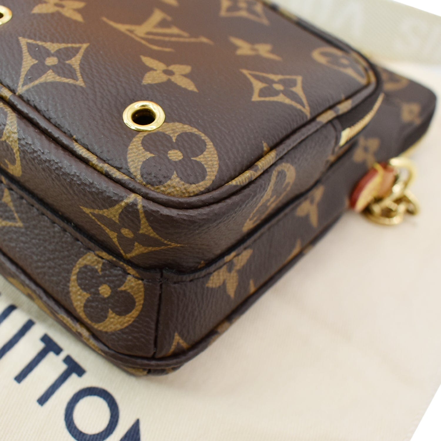 Louis Vuitton Utility Phone Sleeve Bag Monogram Canvas Brown 134333325