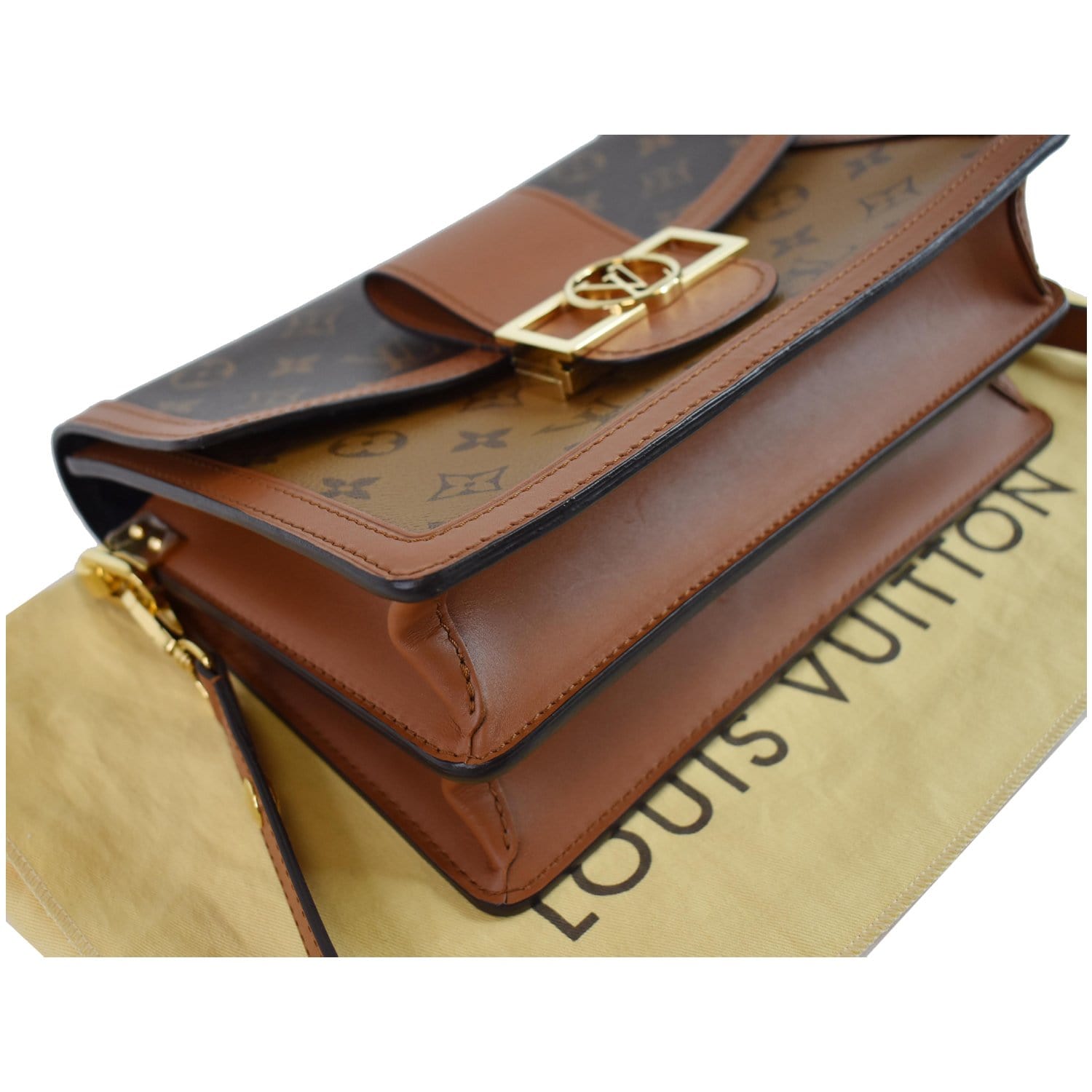 Dauphine cloth handbag Louis Vuitton Brown in Cloth - 26348364