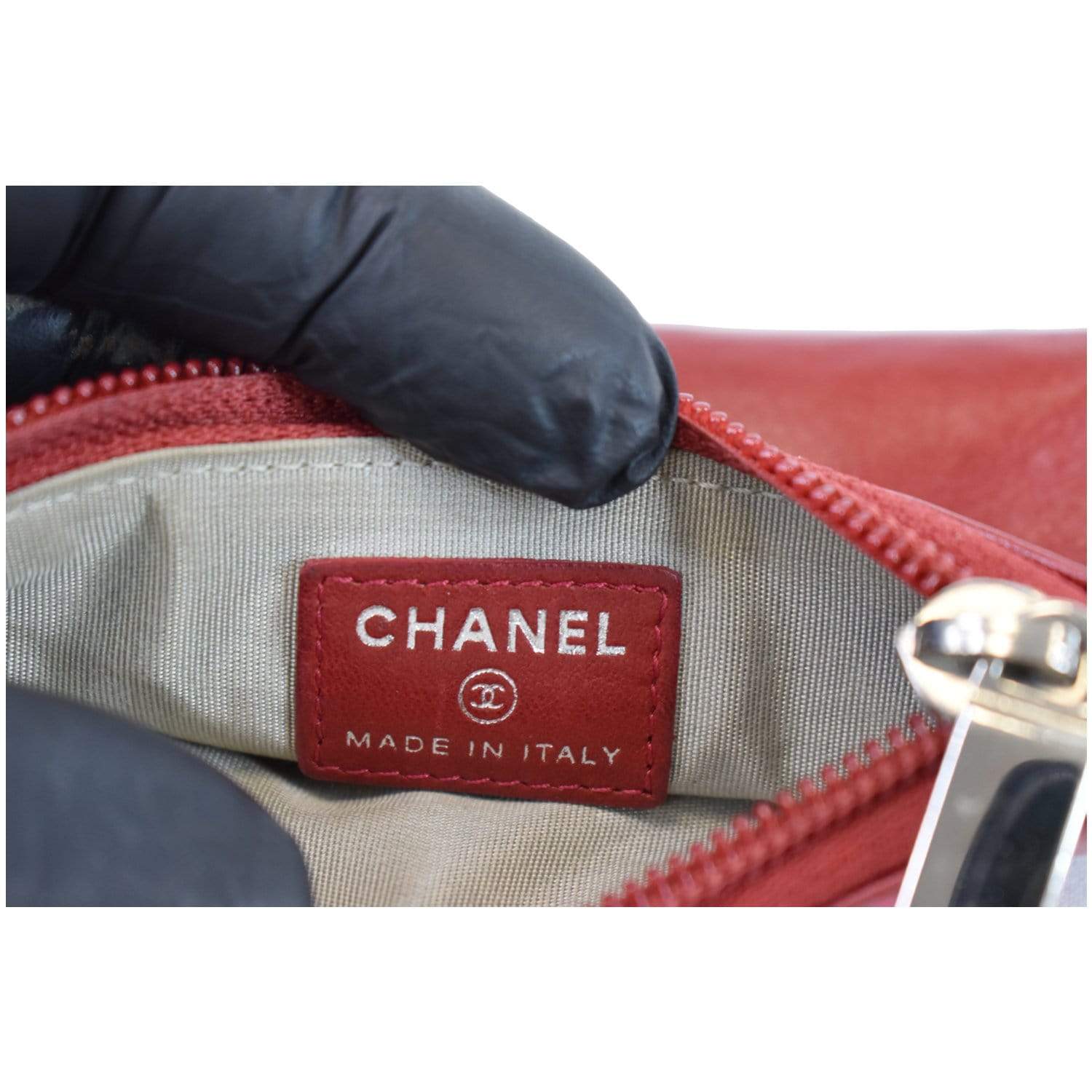 Chanel Pre-owned 1992 CC Stitch Key Pouch - Red