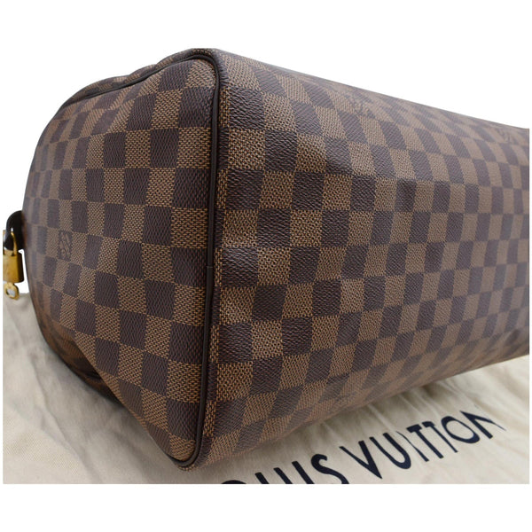 LOUIS VUITTON Speedy 35 Damier Ebene Satchel Bag Brown
