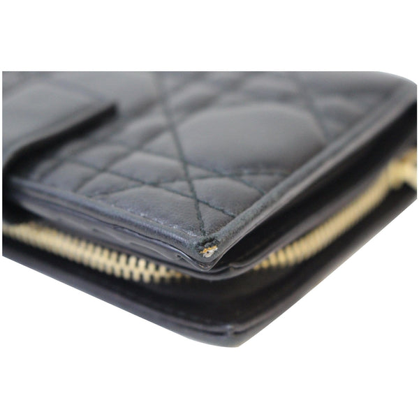 Christian Dior Mini Lady Dior Cannage Compact Wallet - used wallet | DDH