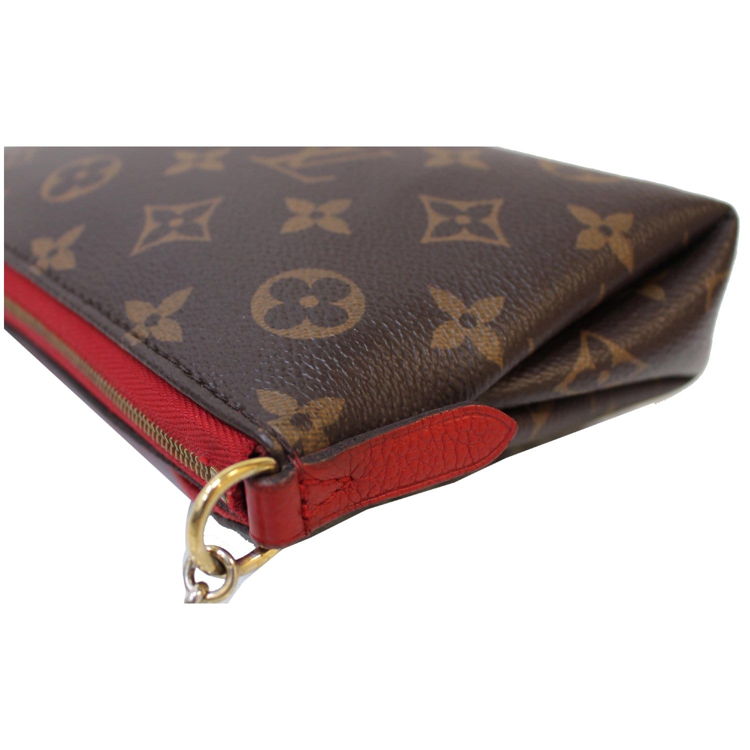 Pre-owned Louis Vuitton Fabric Clutch Bag In Red