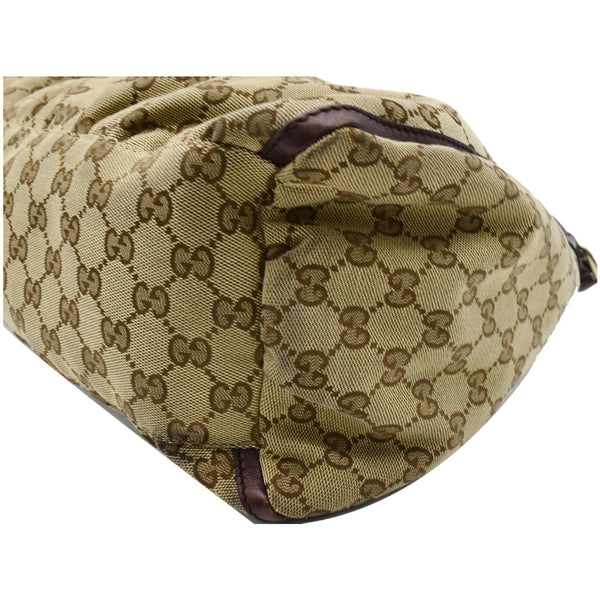 GUCCI D Ring Large Monogram Hobo Bag Brown 189833