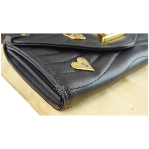 heart Lv Love Lock New Wave Long Leather Wallet