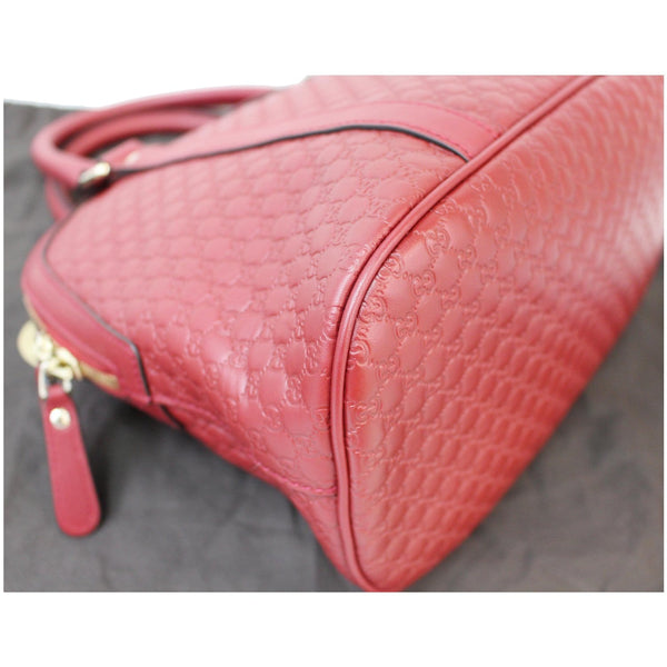 GUCCI Dome Medium Microguccissima Leather Shoulder Bag Red 449663