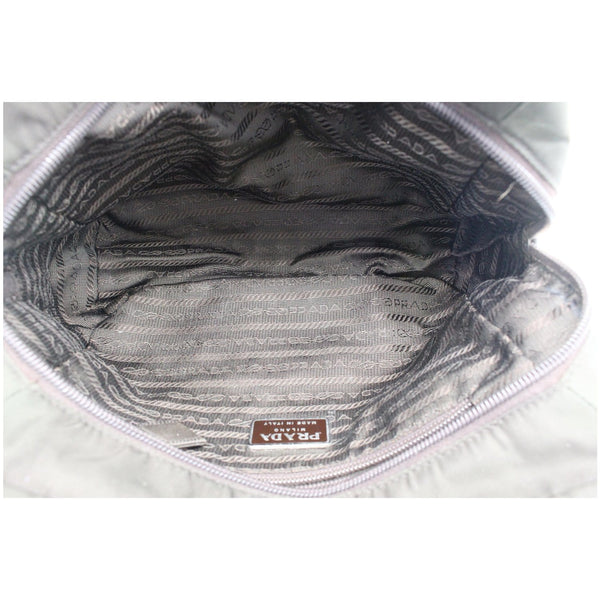 Prada Nylon Tote Shoulder Bag Dark Green - inside preview