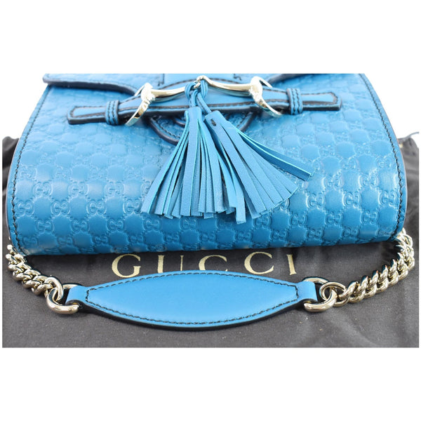 Gucci Emily Mini Leather Shoulder Bag front side