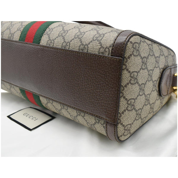 GUCCI Ophidia GG Canvas Medium Top Handle Shoulder Bag Beige 524532