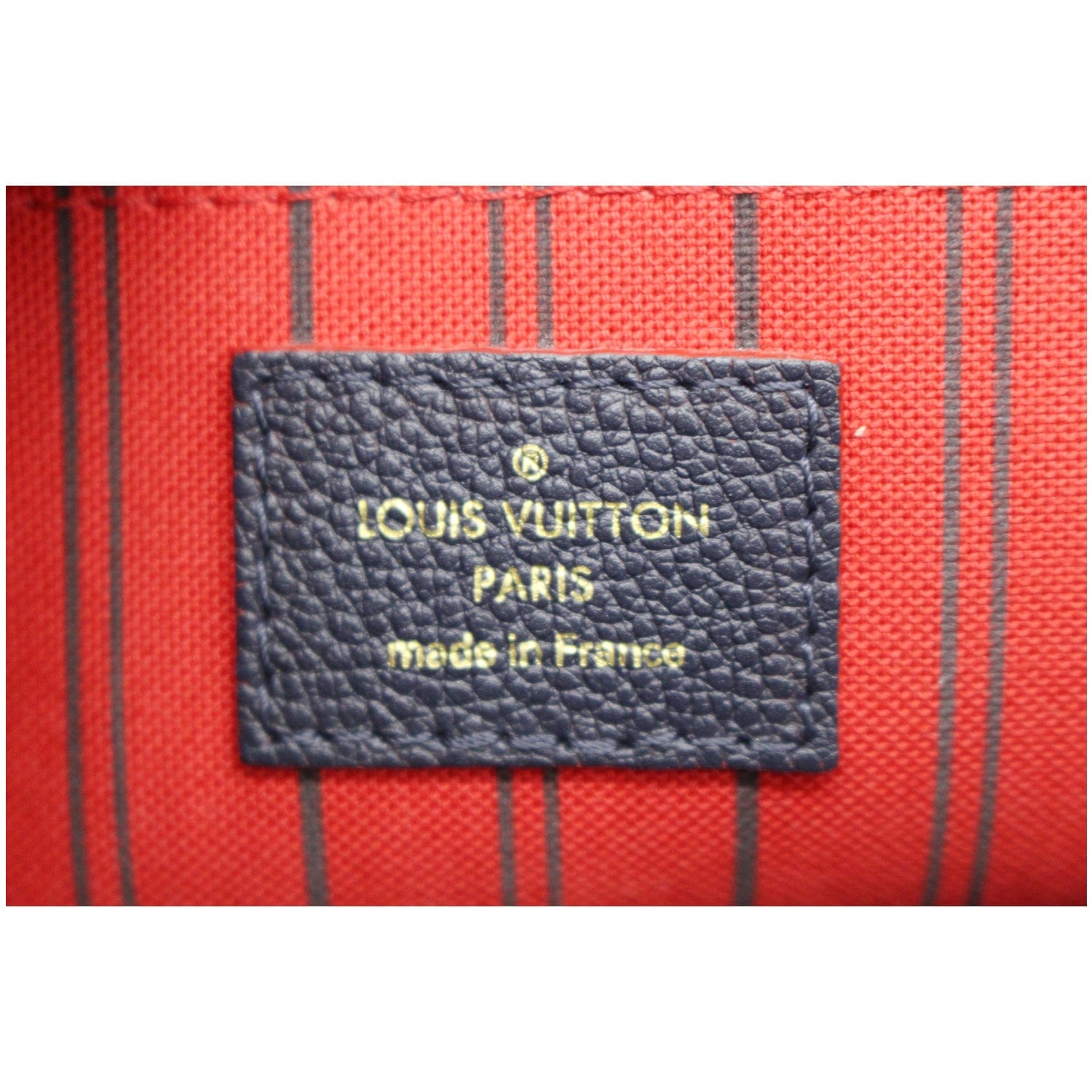 Louis Vuitton Navy Monogram Empreinte Montaigne MM QJB0B7EHNA002