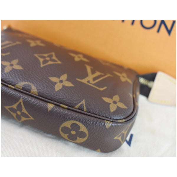 Louis Vuitton Mini Pochette Monogram Canvas Pouch - brown color