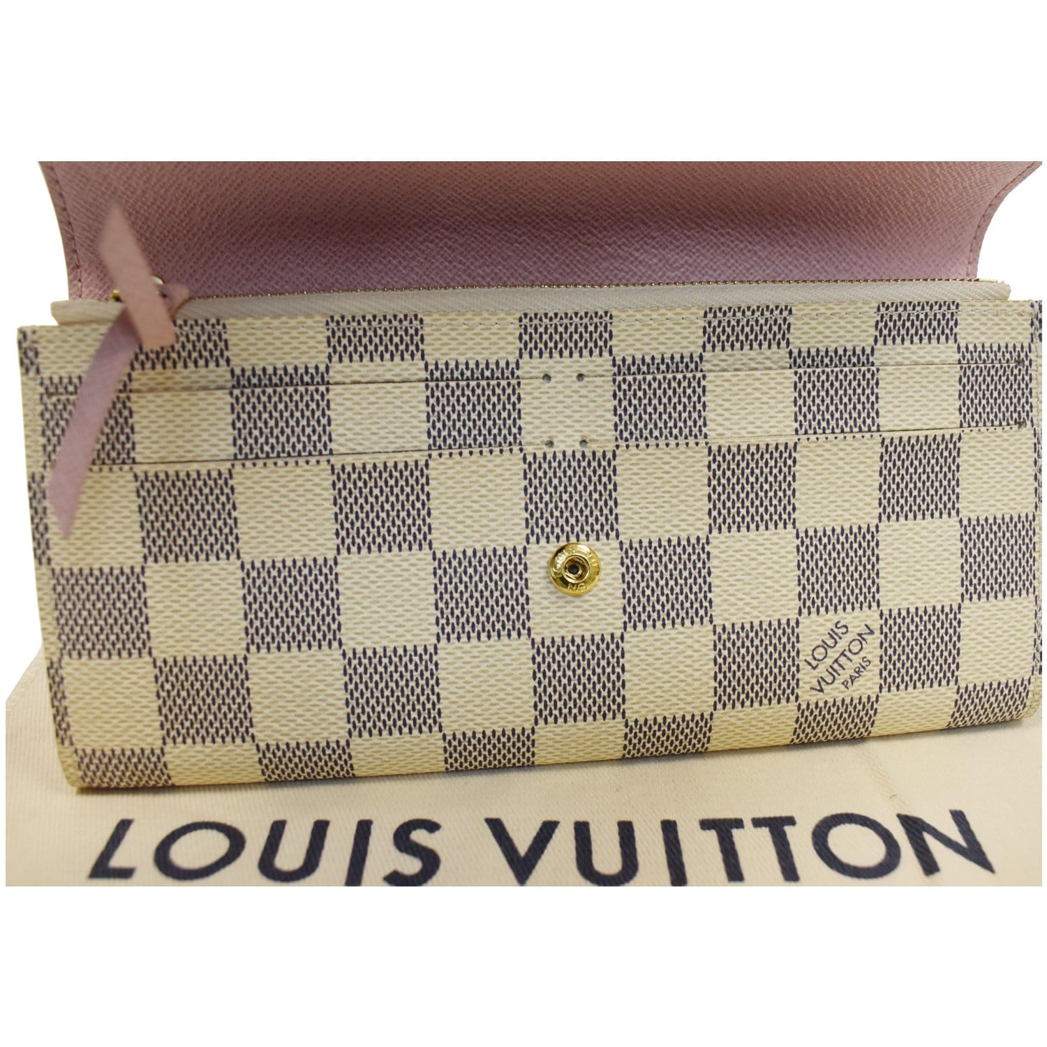 Louis Vuitton Wallet Emilie Damier Azur White/Blue in Canvas with