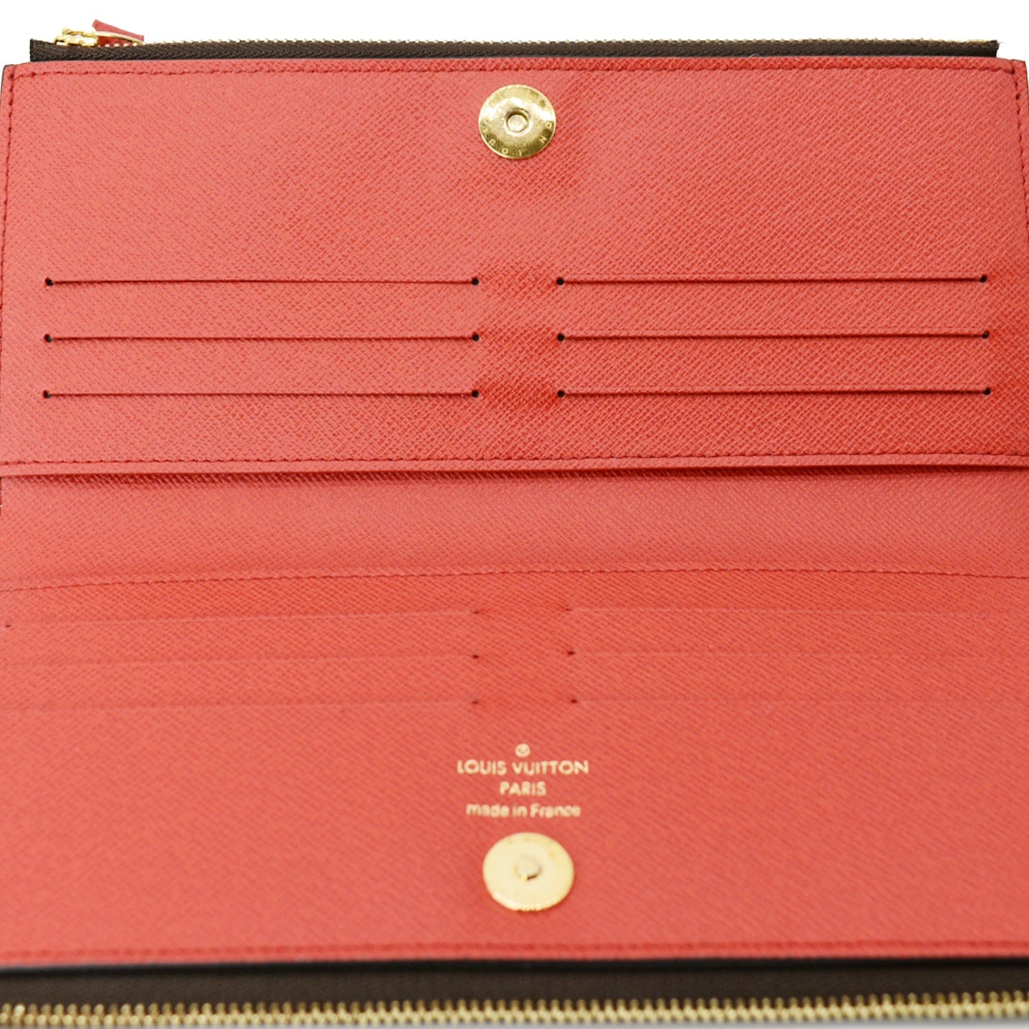 Louis Vuitton Brown And Red Adele Wallet