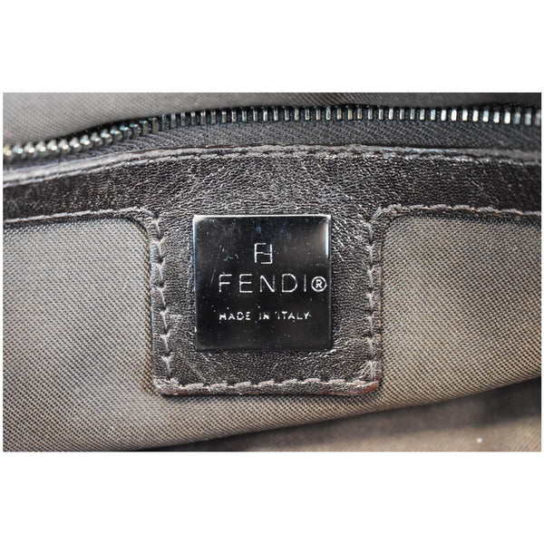 FENDI Zucchino Canvas Mini Mama Baguette Shoulder Bag Brown