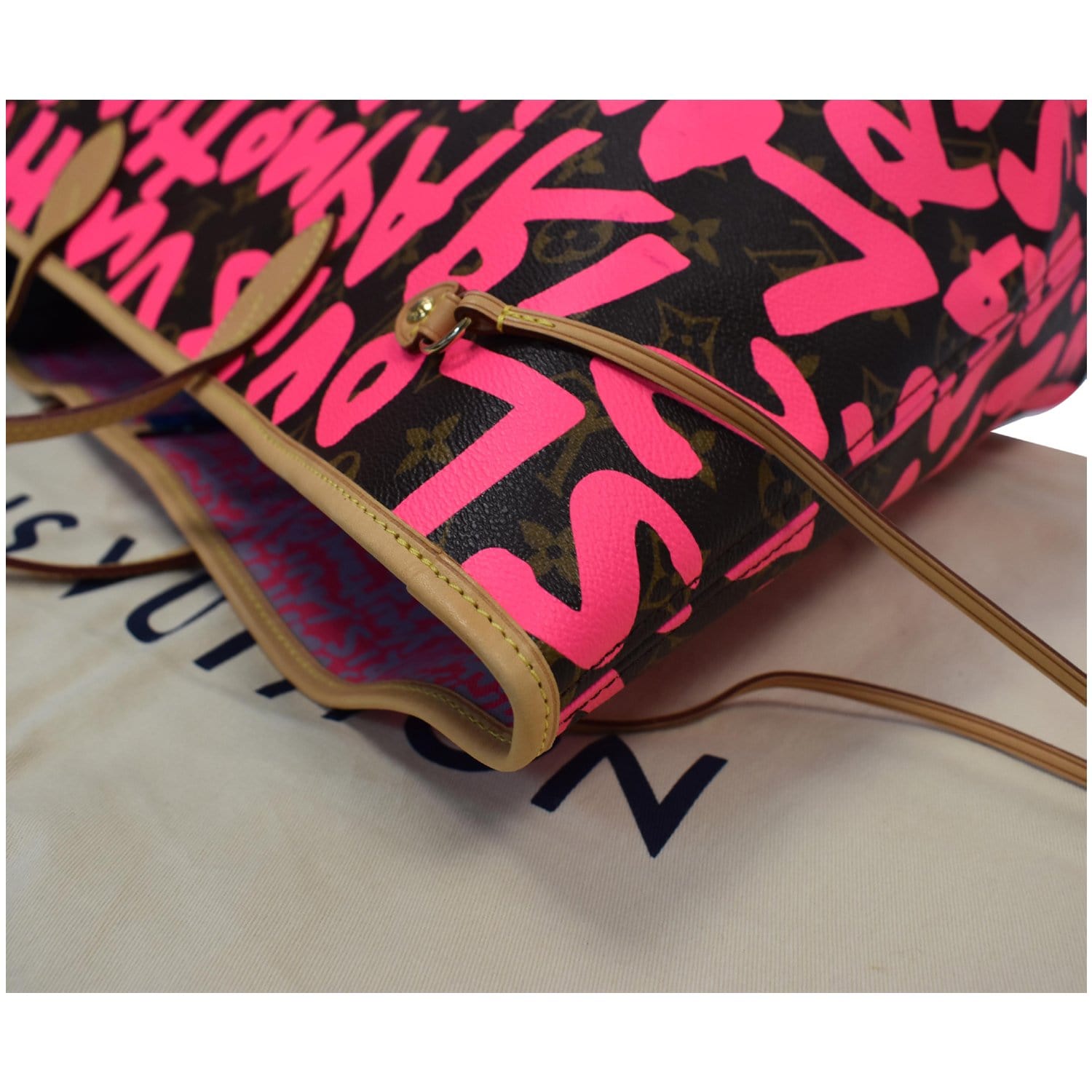 Louis Vuitton Neverfull GM Tote Bag Pink Graffiti M93701 SP0089 88829