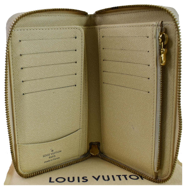 Louis Vuitton Damier Azur Zippy Organizer Wallet White - card slots