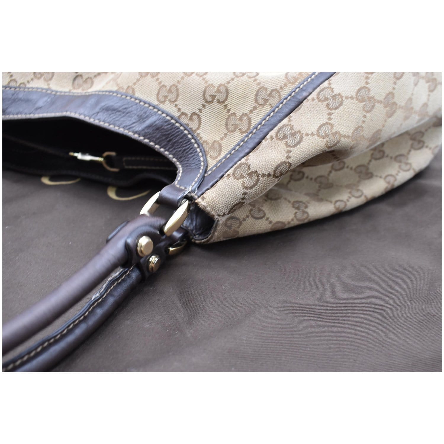 Gucci Abbey D- Ring Shoulder Bag 141470 Blue Cloth ref.895843