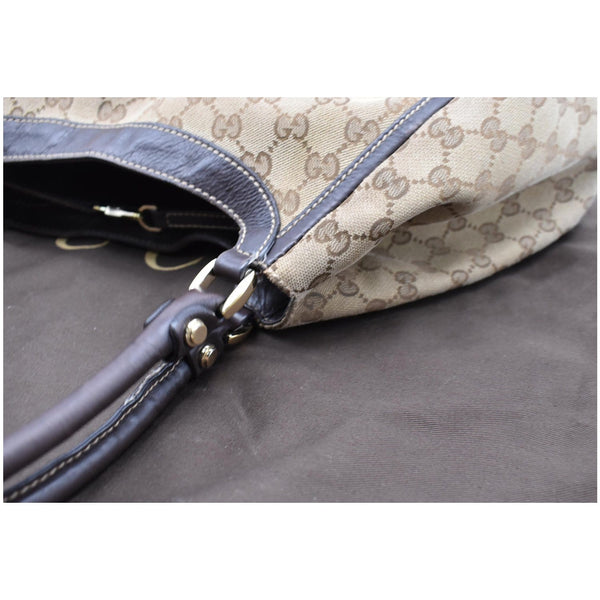 GUCCI Gg0978s Abbey D Ring GG Canvas Large Hobo Bag Brown 189835 - Final Sale