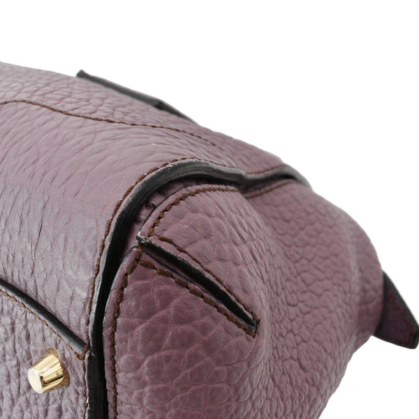 BURBERRY Gladstone Leather Satchel Bag Dusky Mauve