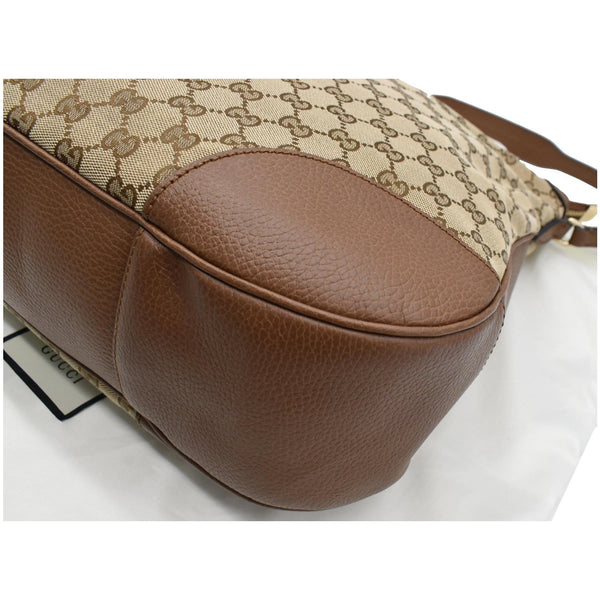 GUCCI Large Bree GG Canvas Hobo Bag Brown 449244