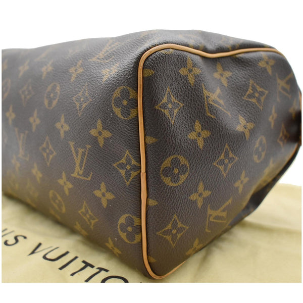 LOUIS VUITTON Speedy 25 Monogram Canvas Satchel Bag Brown
