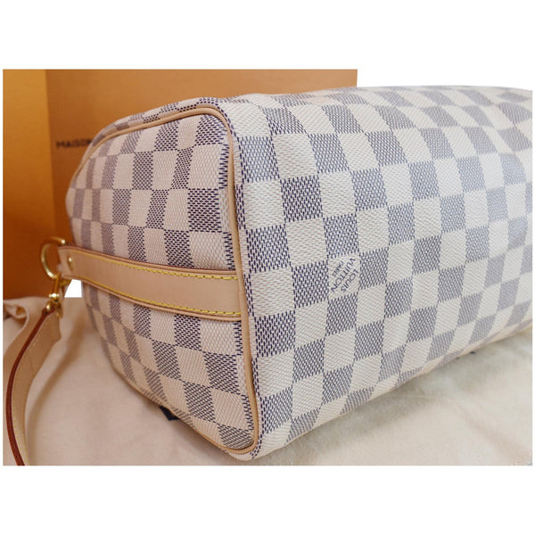 Louis Vuitton Speedy 25 Bandouliere Damier Azur Bag - bottom corner