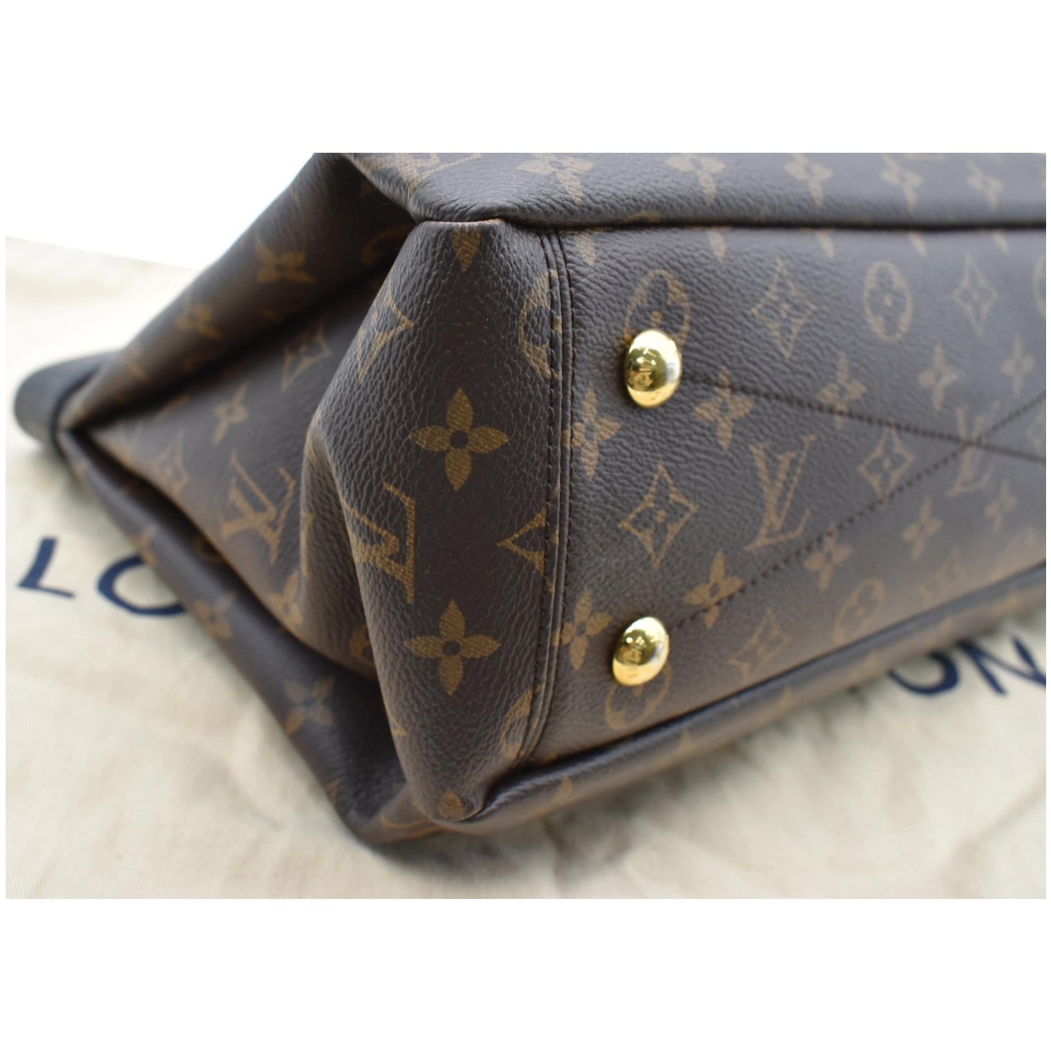 Louis Vuitton Aurore Leather and Ebene Monogram Coated Canvas Pallas Chain Bag Gold Hardware, 2014 (Very Good)