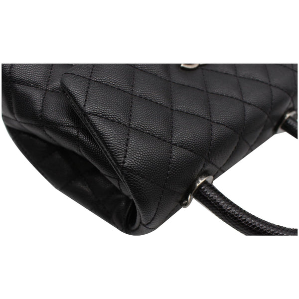 Chanel Coco Mini Top Lizard Handle Caviar Leather handbag
