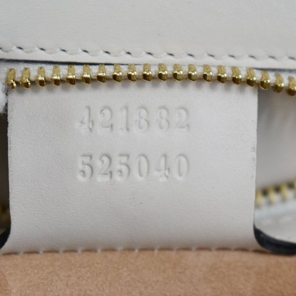 Gucci Sylvie Small Leather Shoulder Bag White 421882