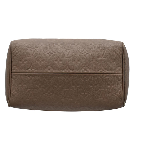 LOUIS VUITTON Speedy 25 Bandouliere Monogram Empreinte Leather Crossbody Bag Tourterelle