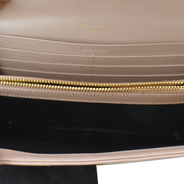 YVES SAINT LAURENT Grain De Poudre Chain Wallet Pink