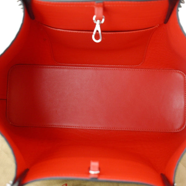 CHRISTIAN LOUBOUTIN Cabarock Croc-Embossed Leather Tote Bag Black