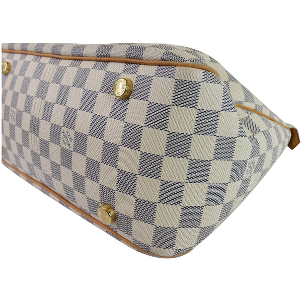 Louis Vuitton Figheri PM Damier Azur Shoulder Bag - brass studs