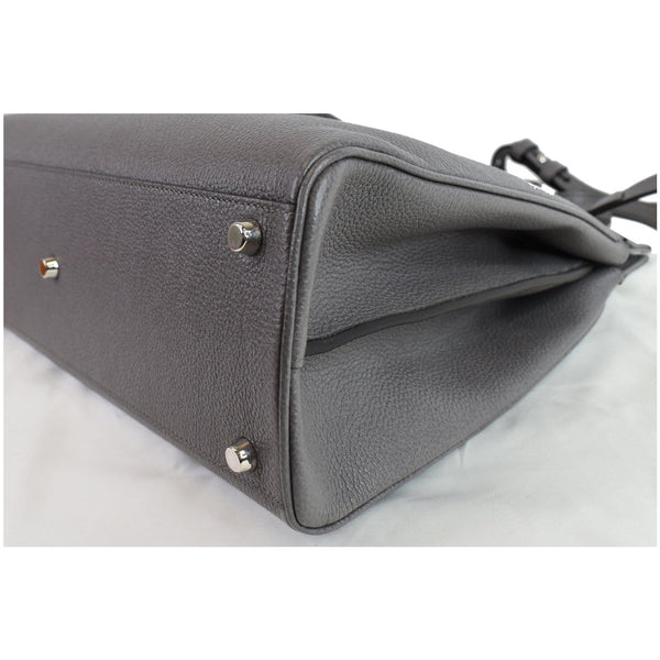 Gucci Zumi Medium Grainy Leather Top Handle Bag Dusty Grey 564714