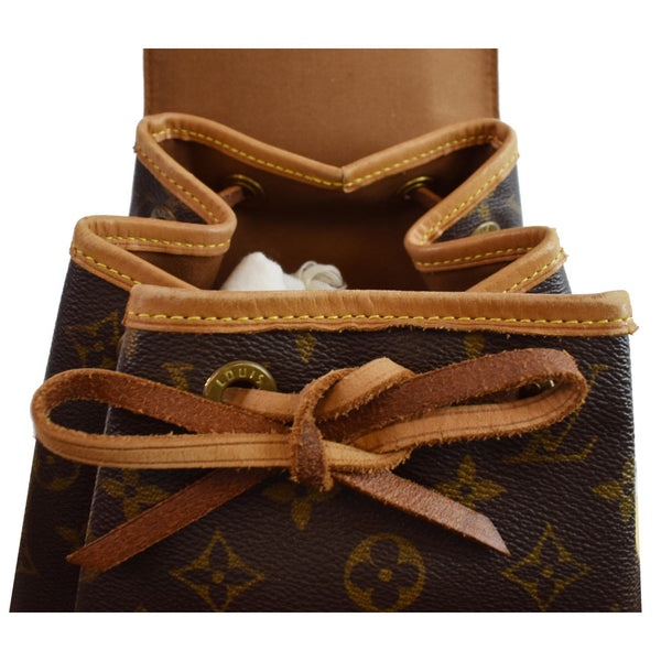 LOUIS VUITTON Montsouris MM Monogram Canvas Backpack Bag Brown