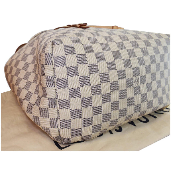 Louis Vuitton Sperone Damier Azur Backpack Bag White - blue checks