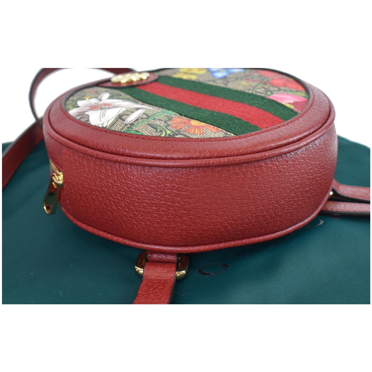 gucci mini backpack red GUCCI Ophidia GG Flora Mini Supreme Backpack Bag Red 598661